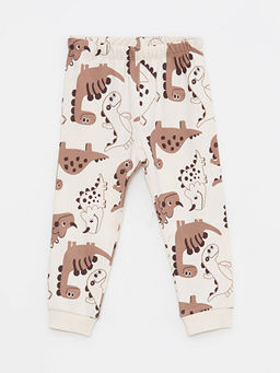 Bisiklet Yaka Uzun Kollu Bask?l? Pamuklu Erkek Bebek Pijama Tak?m - Waikiki фото 3