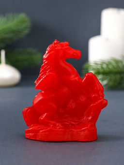 Цена за 2 шт. Свеча декоративная «Лошадка-Пегас» 3.5×6.5×8 см, красный