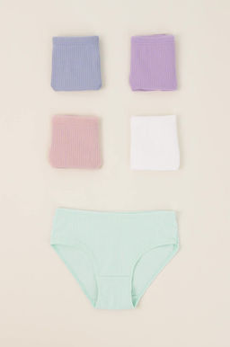 Трусы для девочки в рубчик 5шт. Happyfox