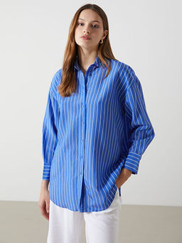 ?izgili Oversize Kad?n G?mlek Tunik