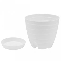 Горшок для цветов пластмассовый Бриз 0,7л, белый (Россия) - Домашняя мода фото 2