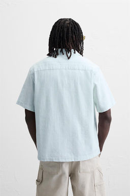 TEXTURED DENIM SHIRT - Zara фото 3