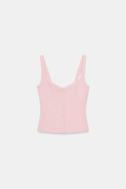 SWEETHEART NECKLINE TOP WITH BUTTONS - Zara фото 7