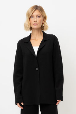 Кардиган Very Neat ЕВ 30201/ш из шерсти с акрилом черный