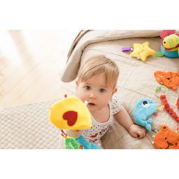 Растяжка - погремушка «Лучшие друзья» мягкая, на кроватку/коляску