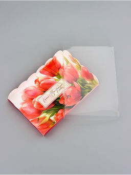 Цена за 5 шт. Коробка для печенья, Тюльпаны, 22?15?3 см