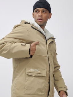 Парка мужская зимняя удлиненная с мехом хаки цвета 8751G - Mtforce фото 11