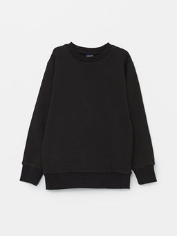 Bisiklet Yaka Basic Uzun Kollu Erkek ?ocuk Sweatshirt
