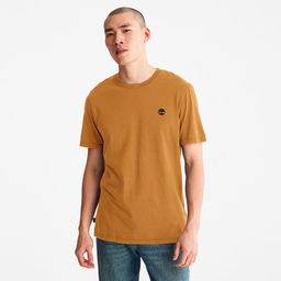 Футболка Timberland T-Shirt Dunstan River Jersey Crew Neck Slim оранжевая
