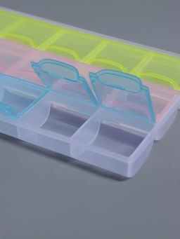 Органайзер для хранения мелочей, 21 ячейка, 21.5×10.5×2 см, МИКС