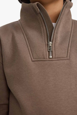 Yar_m Fermuarl_ __i Yumu_ak T_yl_ Sweatshirt Erkek _ocuk - Defacto фото 4