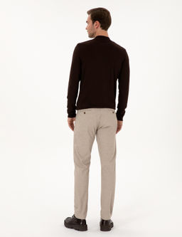Bej Slim Fit Kanvas Pantolon - Cacharel фото 4