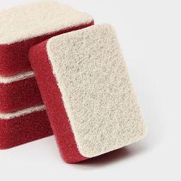 Цена за 3 шт. Губка для мытья посуды с ионами серебра Raccoon, 4 шт., 9.56.53 см фото 2