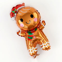 Цена за 5 шт. Воздушный шар фольгированный 16" «Пряничный человечек»