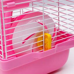 Клетка для грызунов укомплектованная, 23 х 19 х 28 см, розовая - Пижон фото 9