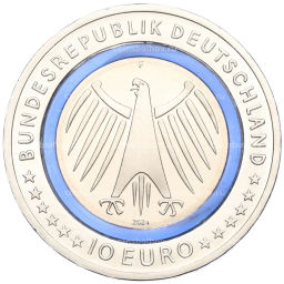 Монета 10 евро 2024 года F Германия На службе общества Полиция