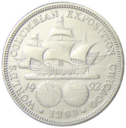 Монета 1/2 доллара 1893 года США Колумбийская выставка в Чикаго