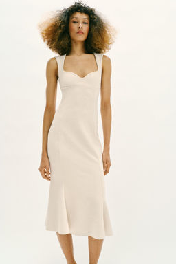 VESTIDO ESCOTE CORAZ?N / Crudo - Zara фото 2