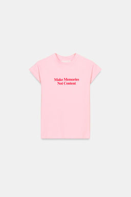 CAMISETA TEXTO / Rosa - Zara фото 3