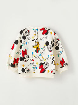 Bisiklet Yaka Uzun Kollu Minnie Mouse Bask?l? K?z Bebek Sweatshirt - Waikiki фото 2