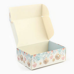 Цена за 3 шт. Коробка подарочная новогодняя складная Снежного Нового года, 14 х 10 х 5 см - Дарите счастье фото 5