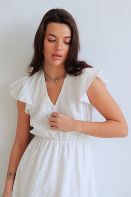 Martichelli Платье хлопковое белое  фото 13