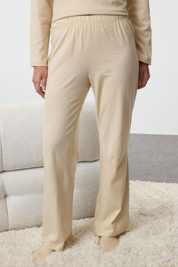 Trendyolmilla Kad?n Couple/Cift Bej %100 Pamuklu K?s Temal? Orme Pijama Tak?m? THMAW25PT00162  фото 6