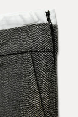 WIDE-LEG TROUSERS WITH DOUBLE WAISTBAND - Zara фото 11