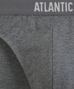 ATLANTIC 3MP-094 Трусы спорт Solid - набор 3 шт. черный + серый меланж + темно-серый меланж фото 8