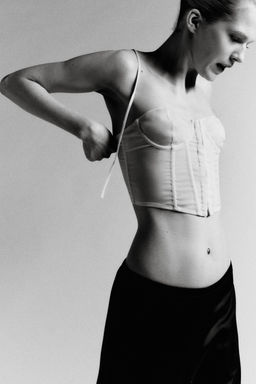 UNDERWIRED CORSET WITH TIE DETAIL - Zara фото 8