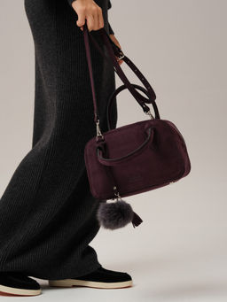 Замшевая сумка Polly DBR 31348 сливовый  фото 6