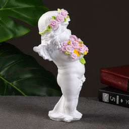 Фигура «Ангел с розами», 13×9×22 см