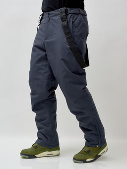 Горнолыжный костюм мужской зимний темно-серого цвета 392TC - Leifensh фото 25