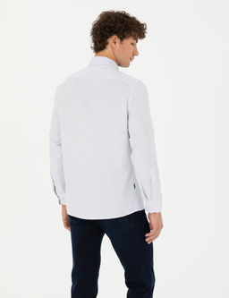 Lacivert Slim Fit Uzun Kollu G_mlek