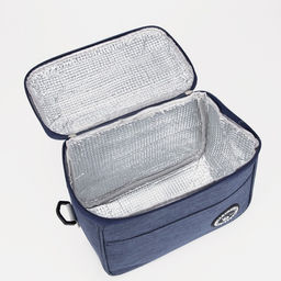 Термосумка на молнии 5.7 л, длинный ремень, цвет синий - Simaland фото 3