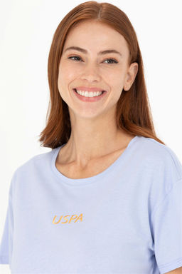 Женская синяя футболка с круглым вырезом Неожиданная скидка в корзине - U.s. polo assn фото 2