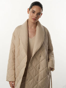 Conso/SM 230107 - light beige Утепленное полупальто  фото 8