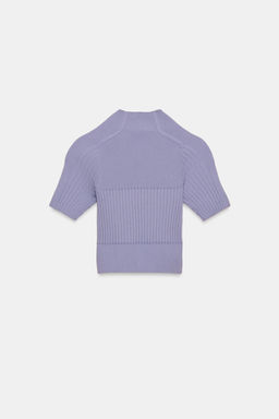 TOP CROP PUNTO RIB / Lila - Zara фото 3