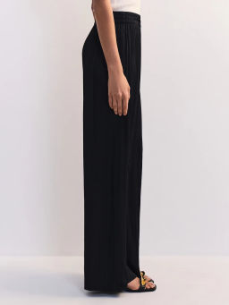 Брюки-палаццо с эластичным поясом из жатой ткани ZR2605012120-50 / Zarina