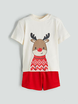 Y?lba?? Temal? Erkek Bebek Ti??rt ve ?ort 2li