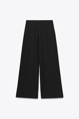 WIDE-LEG TROUSERS WITH WRAP WAIST - Zara фото 6