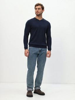 Джемпер мужской GREG G124-CT 125278 (т. джинс)  фото 5