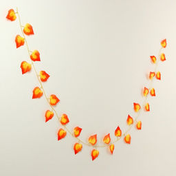 Декор «Гирлянда из листьев» длина: 2.4 м, ширина: 23 см, цвет жёлто-красный