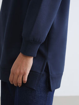 Nak??l? Kad?n Kal?n Sweatshirt Tunik