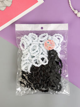 Цена за 2 шт. Резинки для волос «Махрушка», набор 100 шт., классика, 3 см, чёрно-белые