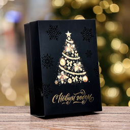 Коробка складная, крышка-дно, Новогодняя ёлка, софт тач, 21 х 15 х 7 см