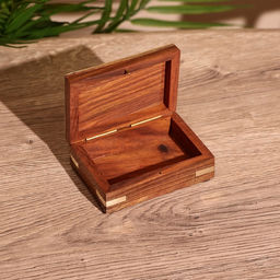 Шкатулка «День и ночь», 9×6.5×4 см, дерево шишам