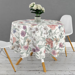 Скатерть д146см Марина Дор, диаметр стола до 105см, на 6 персон, рогожка, хлопок Премиум 186г/м2, упаковка классическая 28х41см, Домашняя мода (Россия)