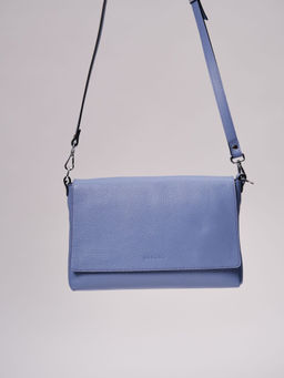 Сумка кожаная на плечо Deboro 30181 сиреневый закат