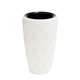 Кашпо "Флэйм" 42л (со вставкой 251х243мм) (белый) М8884